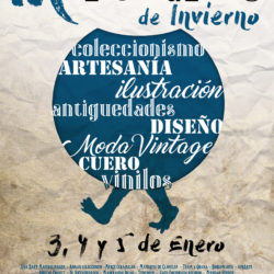 Cartel Mercadillo Invierno Espacio Tangente Manojito de Claveles