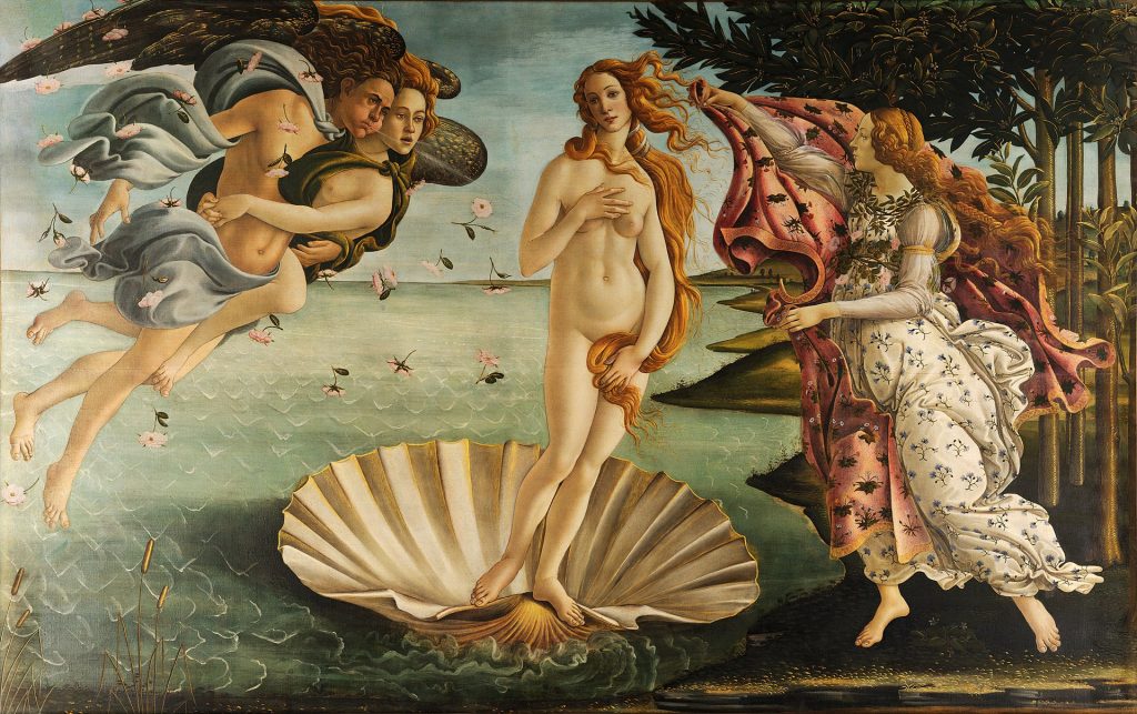 Cuadro de Boticelli - El nacimiento de Venus