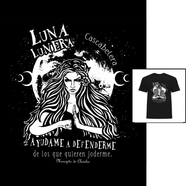 Camiseta Luna Lunera de Manojito de Claveles patrón tubular masculino