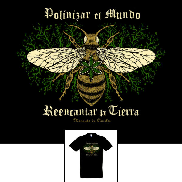 Abeja Polinizar el mundo Manojito de Claveles