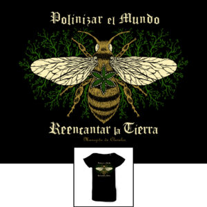 camiseta polinizar el mundo para mujer