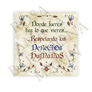 Azulejo · Donde fueres... Derechos Humanos - Amaya Barahona
