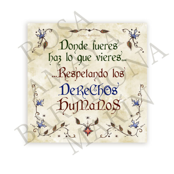 Azulejo · Donde fueres... Derechos Humanos - Amaya Barahona