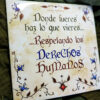 Azulejo · Donde fueres... Derechos Humanos - Amaya Barahona